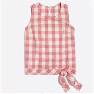 J.Crew gingham side-tie shell
